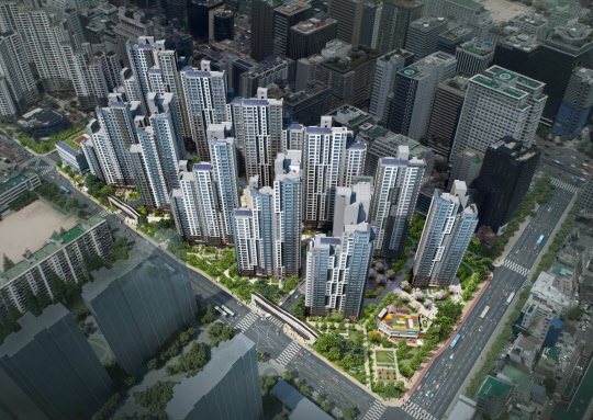 래미안 리더스원 조감도. <삼성물산 제공>